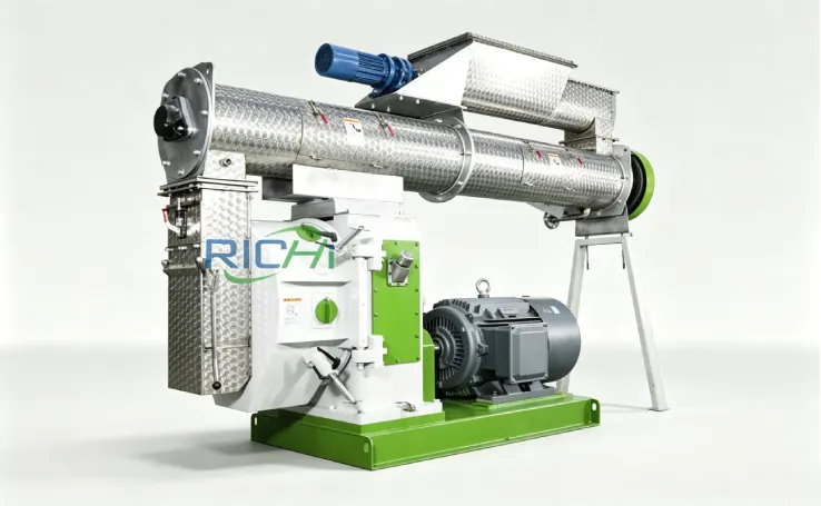 Single pig and sheep feed pellet machine, heavy-duty ring die pellet mill for livestock feed processing